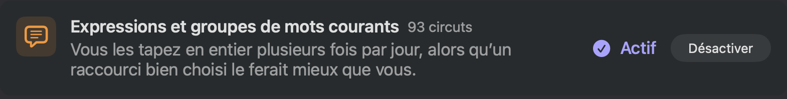 Expressions et groupes de mots courants