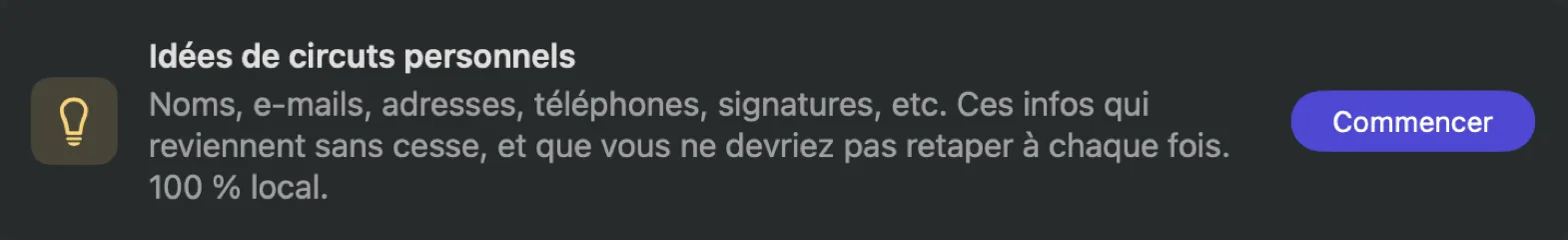 Idées de circuts personnels